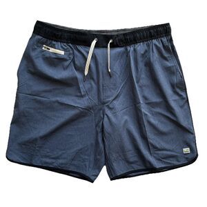 Vuori Banks Shorts Mens XL Blue Drawstring Unlined Stretch Gym Activewear Run 7”